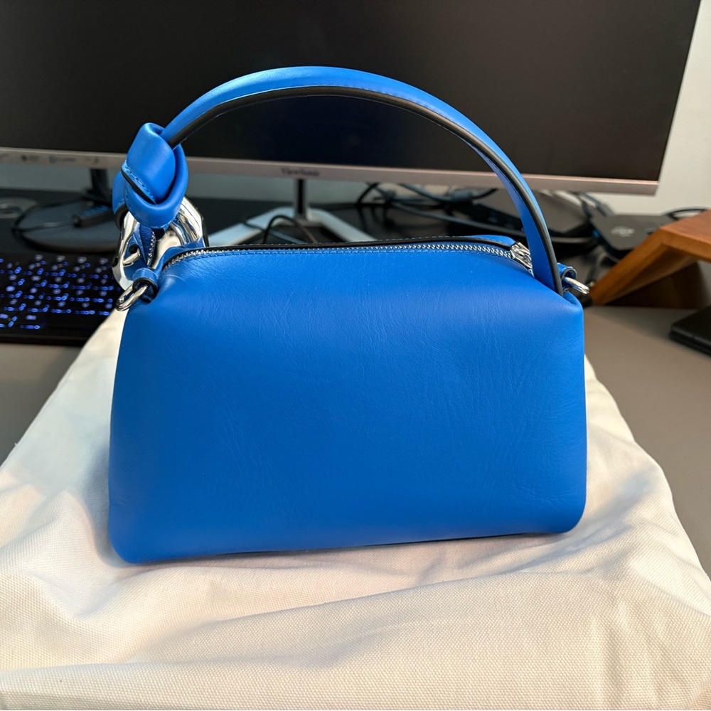 JW Anderson Small Corner Leather Bag in  Vibrant Blue - Picture 2 of 11